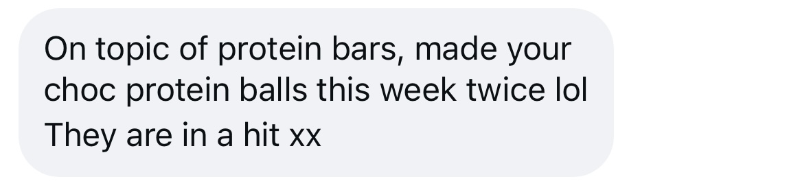 A real customer message about Danica's recipes